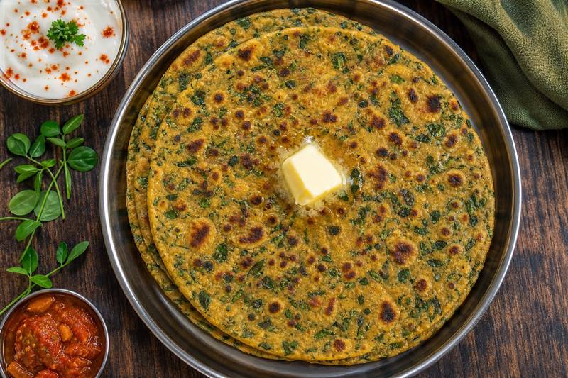 Methi Parathas
